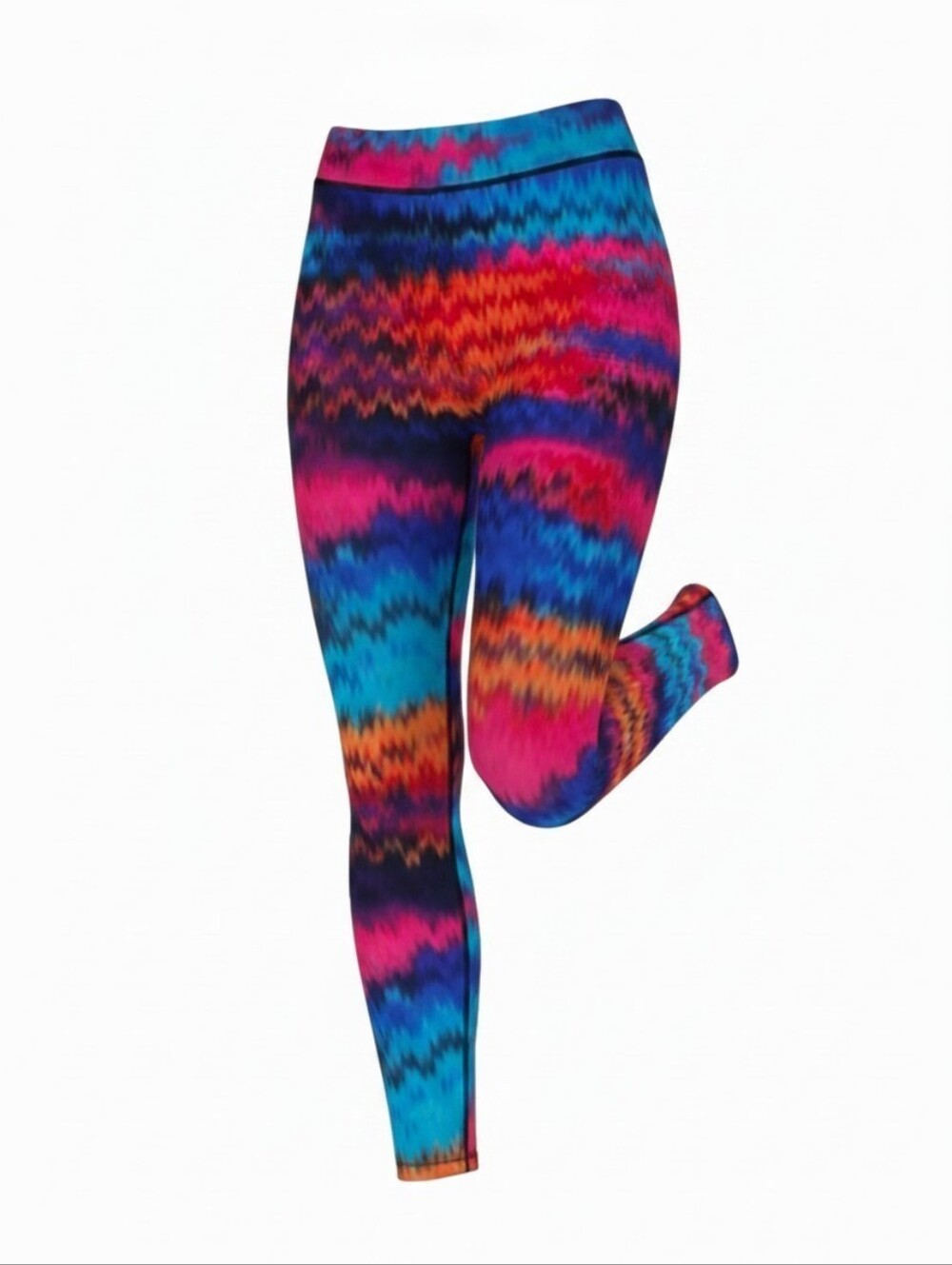 NEW NUX Workout Pants Leggings Blue Pink Orange Multi NWT Colorful Leggings, L